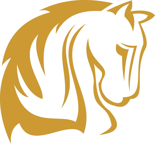 logo illustration cheval doré
 - Vecteur, image