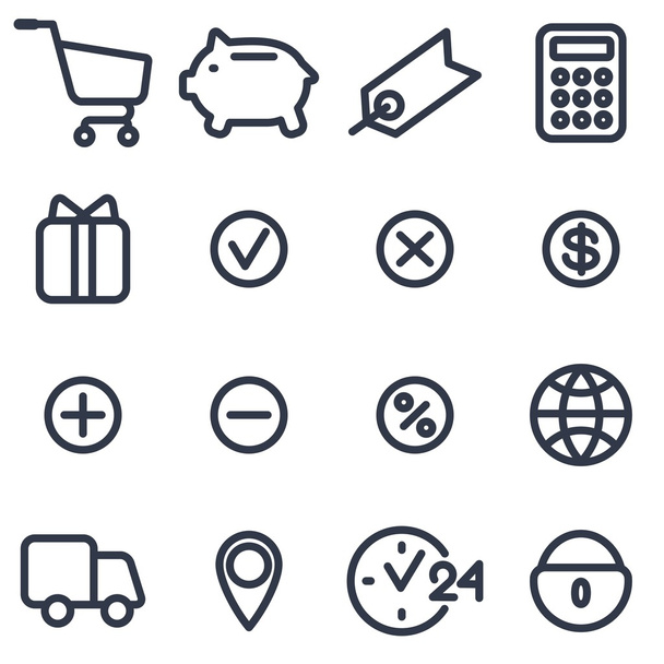 Conjunto de iconos para tienda online
 - Vector, Imagen