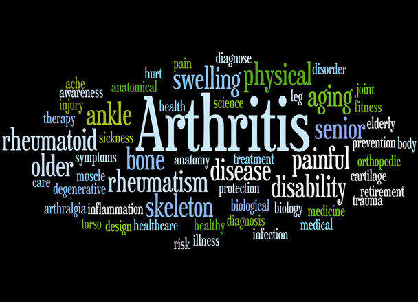 Artritis, word cloud concept 4 - Foto, afbeelding