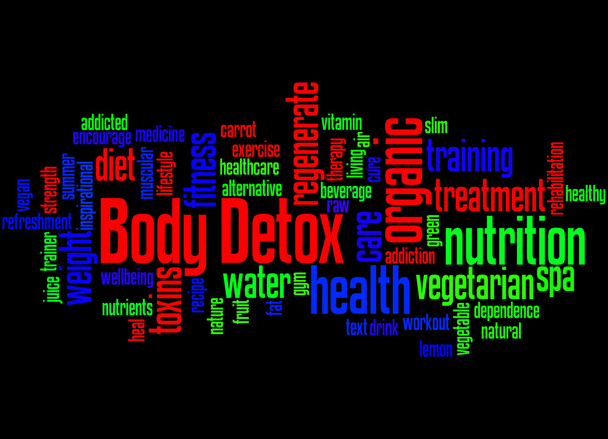 Body Detox, word cloud concept - Photo, Image