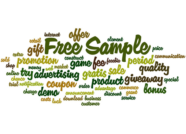 Free Sample, word cloud concept - Photo, Image