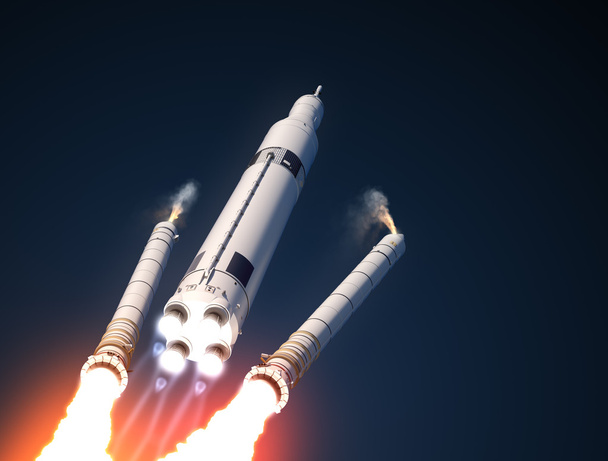 Ruimte lancering systeem solide Rocket Boosters scheiding - Foto, afbeelding