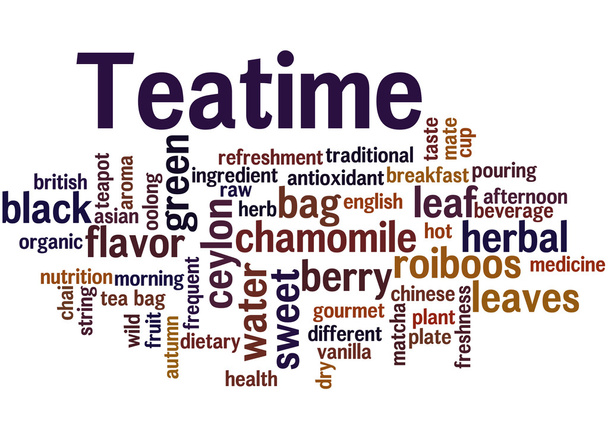 Teatime, word cloud concept 7 - Photo, Image
