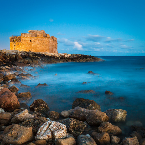 Night view of the Paphos Castle (Paphos, Cyprus) - Foto, immagini