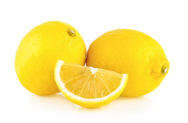 Olgun beyaz zemin üzerine izole limon - Fotoğraf, Görsel