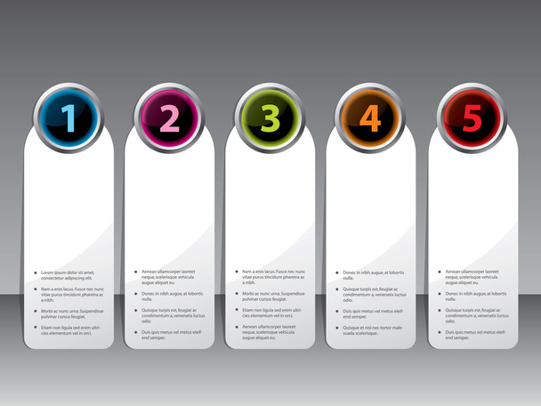 Set de etiquetas con botones de color brillante
 - Vector, Imagen