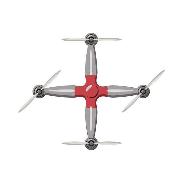 Drone icon, cartoon style - Vector, imagen