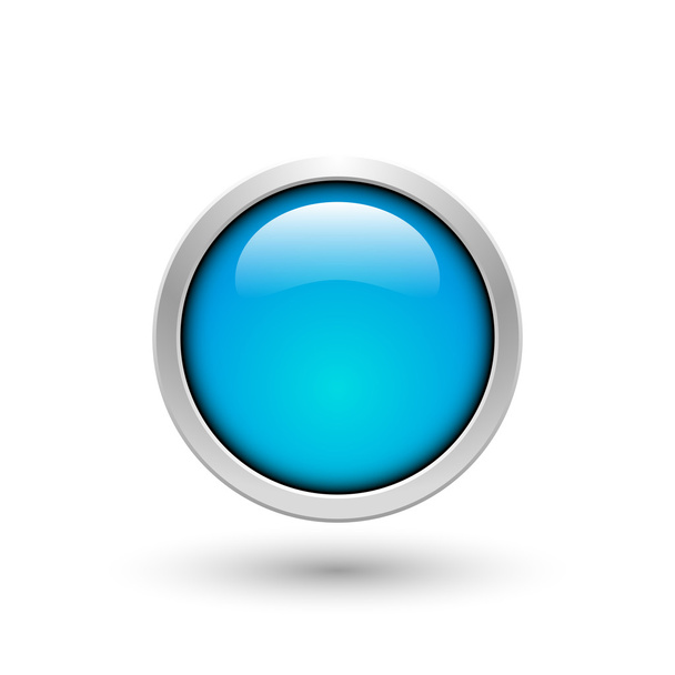 Round blue web button - Διάνυσμα, εικόνα
