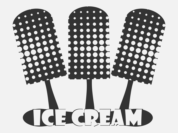 Стиль поп-арт мороженого. Мороженое. Мороженое на палочке. Одноцветный. Вектор
. - Вектор,изображение