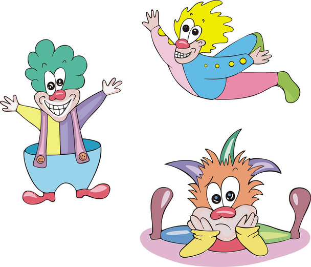 Funny Clowns - Vector, Image