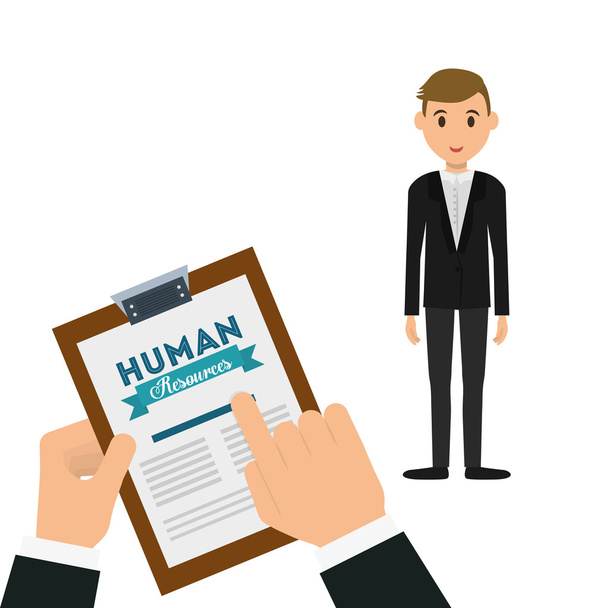 Human resources design. Person icon. Isolated illustration - Vector, Image