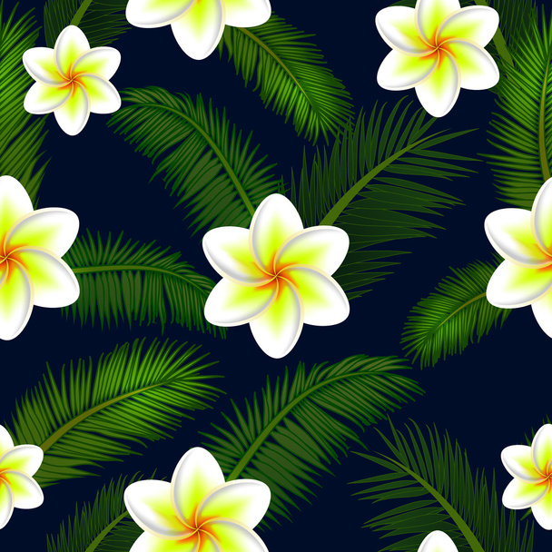 花のシームレスなパターンのベクトルイラスト - ベクター画像