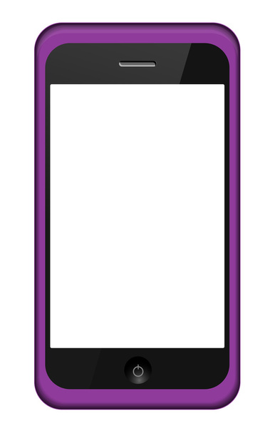 διάνυσμα smartphone σε ένα ροζ κάλυμμα απομονωθεί σε λευκό. EPS 10 - Διάνυσμα, εικόνα
