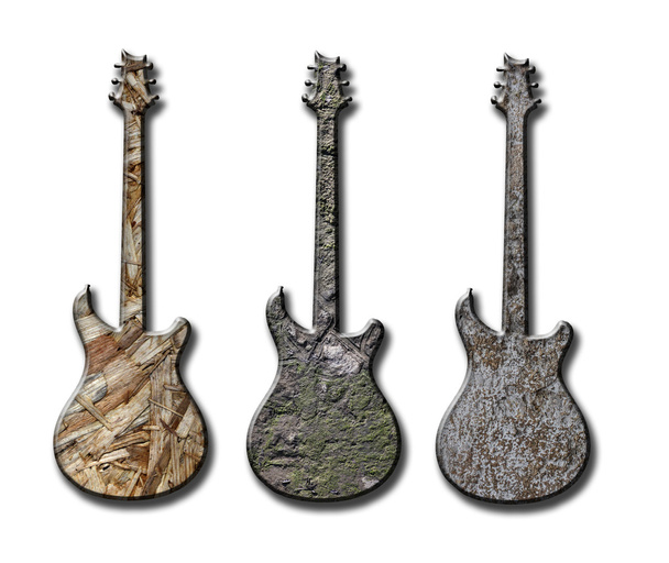 Textured guitar shapes - Photo, Image