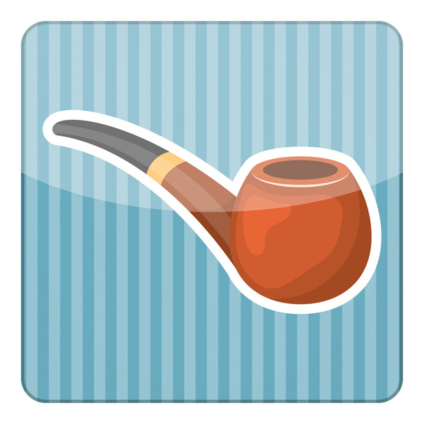 Pipe tobacco colorful icon - Vector, Image