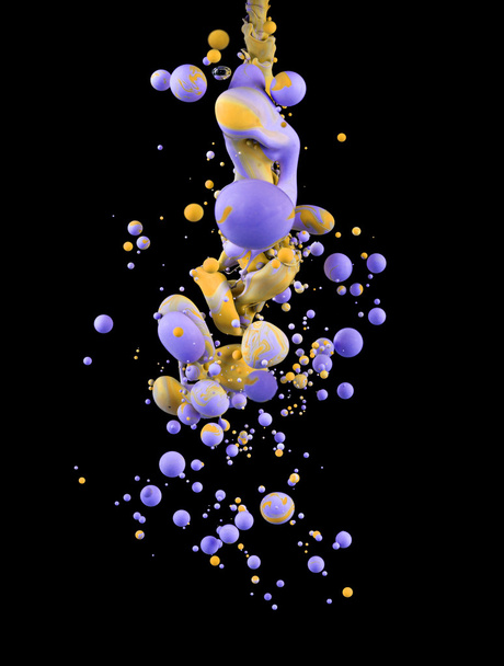 liqiud väri veden alla / keltainen violetti
 - Valokuva, kuva