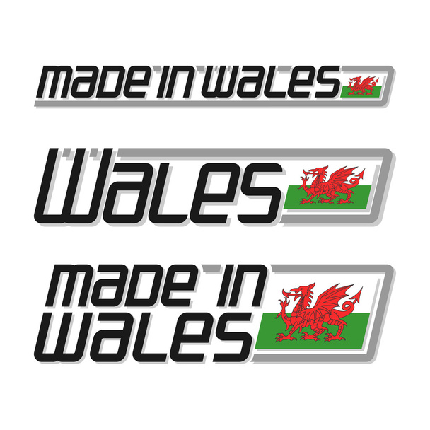 Vektorový obrázek loga pro "made in Wales" - Vektor, obrázek