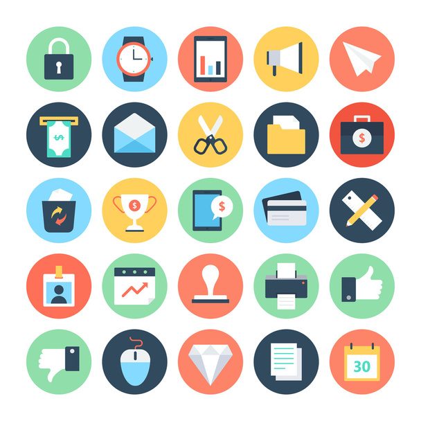 Business, Office And Internet Vector Icons 2 - Vektor, Bild