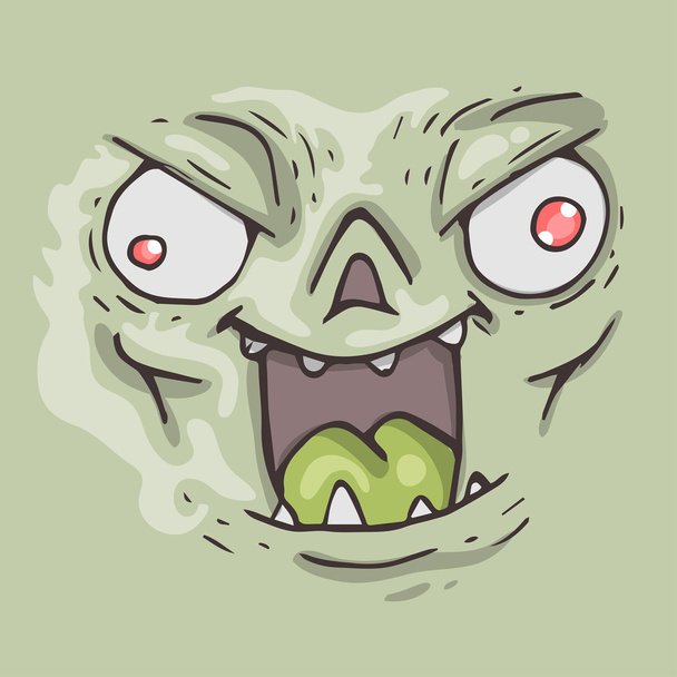 мультфільм monster обличчям
 - Вектор, зображення