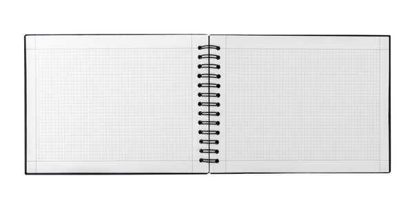Beyaz arka plan üzerine bir not defteri/not defteri açık ve boş sayfaları. - Fotoğraf, Görsel
