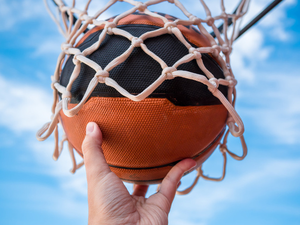 basketball ball closeup - Foto, Bild
