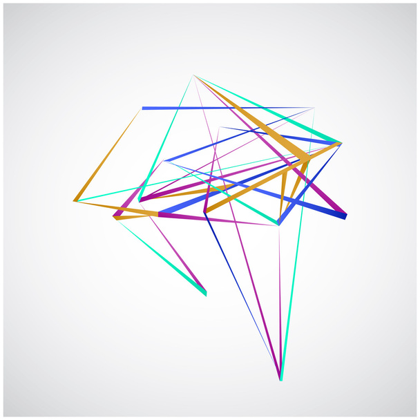 bunte Linien Formen abstrakte isoliert auf weißem Hintergrund Vektor - Vektor, Bild