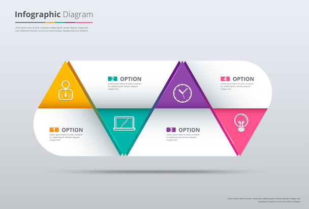 Diagram Template, Organization chart template. flow template. - Vector, Image