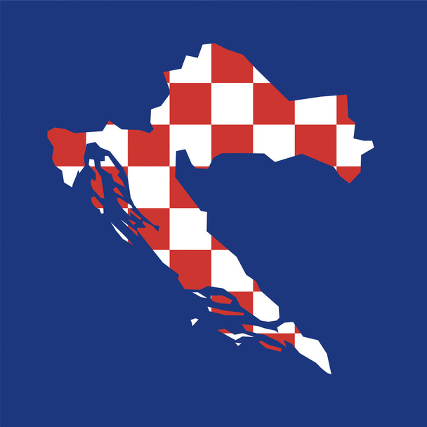 Mappa bandiera Croazia
 - Vettoriali, immagini