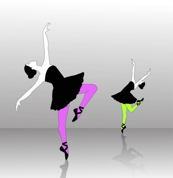vector dancer silhouette - Vector, Image