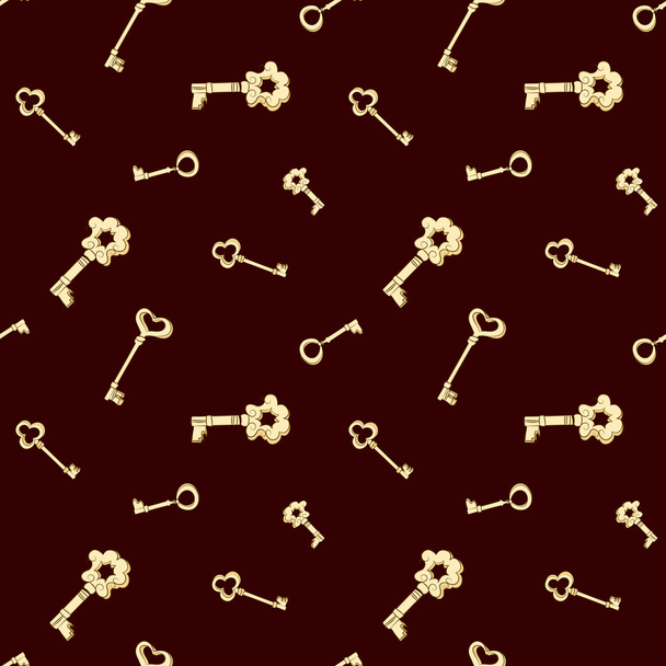 Seamless keys pattern - Vector, Image
