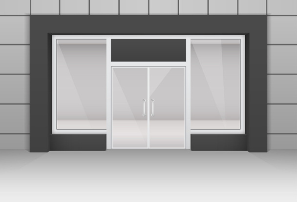 Vector Shop Boutique Store Front with Big Window and Place for N - Vektori, kuva