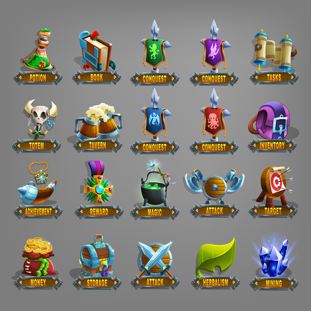 Decoration icons for games.  - Vector, Image