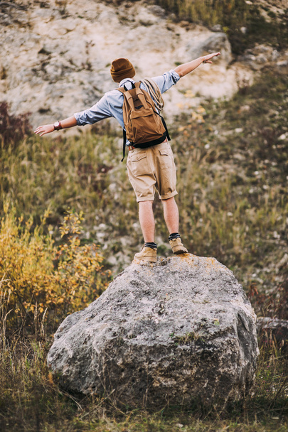 Young hiker man  - Zdjęcie, obraz