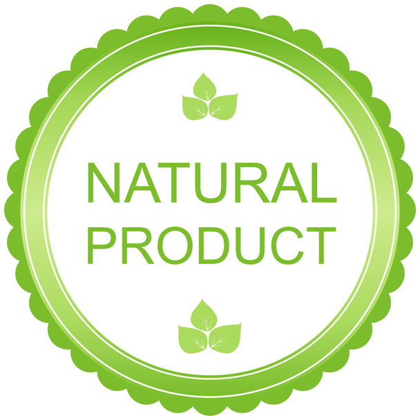 Natural product badge - Vektor, kép