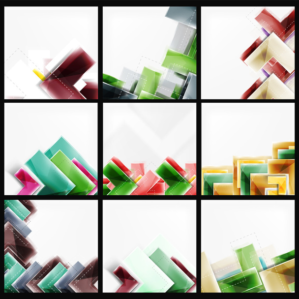 Collection of arrow abstract backgrounds - Vector, Image