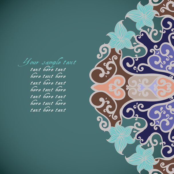 Ornamental round lace pattern - Вектор,изображение