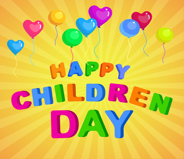 happy childrens day - Vector, afbeelding