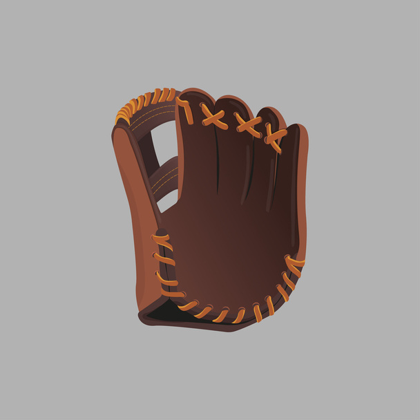 Baseball glove on a gray background - Vector, Image