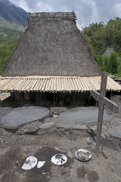 hagyományos falu Bena falu indonéziai Flores szigetén - Fotó, kép