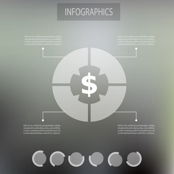 Info graphics circle style Vector illustration - Вектор,изображение
