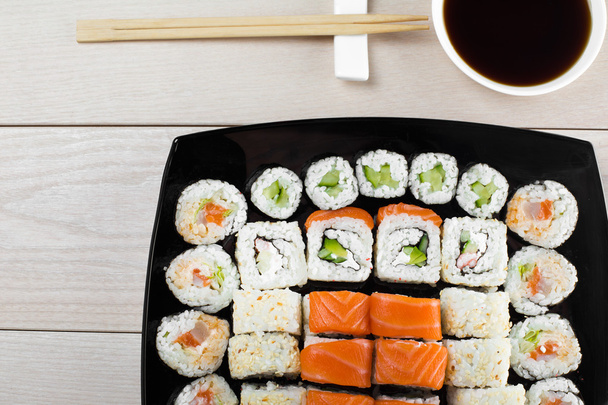 large set of sushi  - Foto, afbeelding