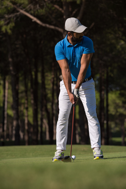 golf pelaaja lyömällä ammuttu
 - Valokuva, kuva