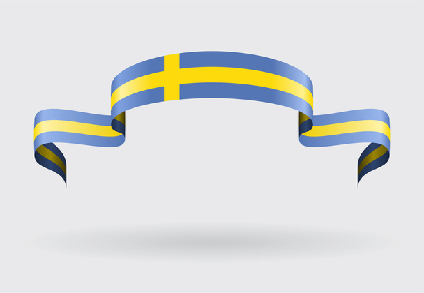 Swedish flag background. Vector illustration. - Вектор,изображение