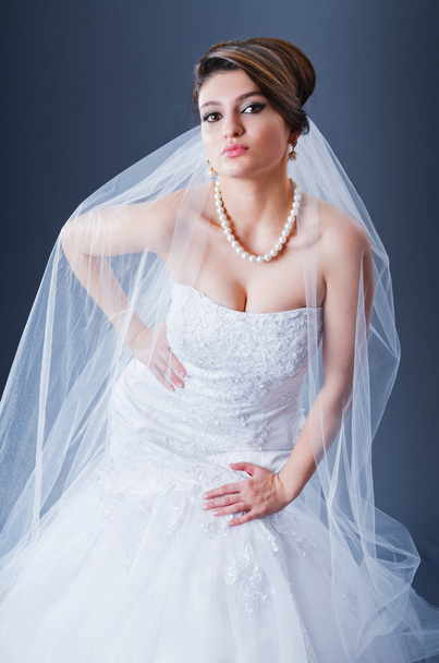 Beautiful bride in studio shooting - Photo, Image
