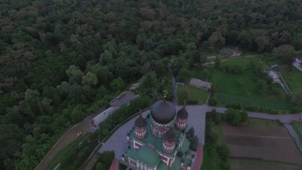 Aerial view of St. Panteleimons Cathedral in Kiev - Filmagem, Vídeo