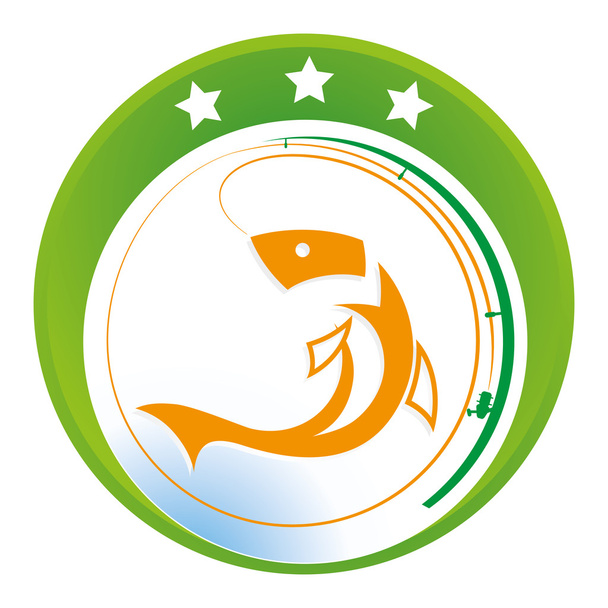 fishing club crest  - Vector, Image