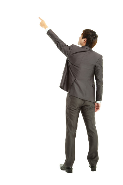 Rear view businessman finger pointing - Photo, Image
