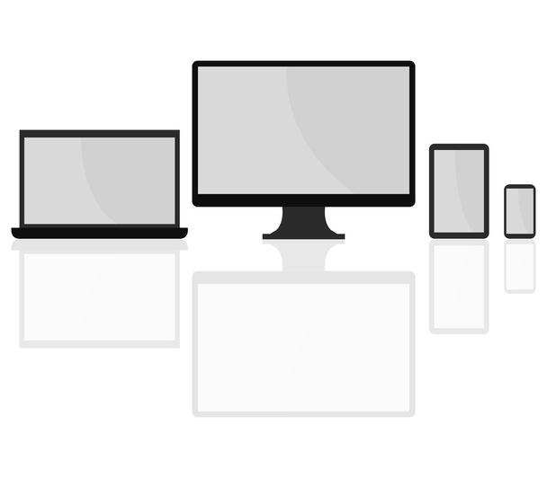 dispositivos modernos em um fundo branco
 - Foto, Imagem