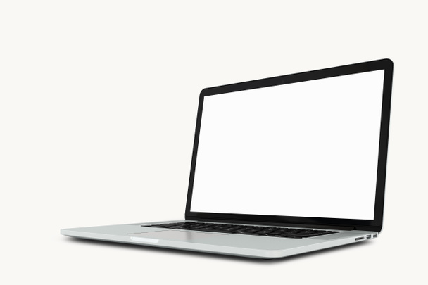 Laptop model in white_01 - Foto, afbeelding