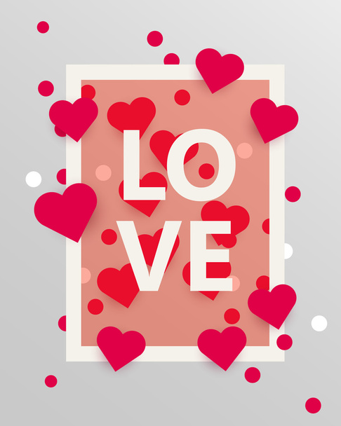 Happy valentines day and weeding design elements. Love concept - Vector, Imagen